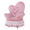 Pink Velvet Mini Jewelry Box Storage Organizer Lace Princess Love Arm Chair Furniture Shape Jewelry Holder