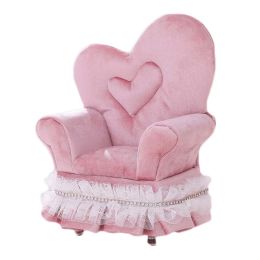 Pink Velvet Mini Jewelry Box Storage Organizer Lace Princess Love Arm Chair Furniture Shape Jewelry Holder