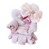 Pink Floral Jewelry Storage Box Organizer Bowknot Princess Heart Arm Chair Furniture Shape Mini Jewelry Holder