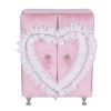 Pink Velvet Mini Jewelry Box Storage Organizer Lace Princess Wardrobe Furniture Shape Jewelry Holder