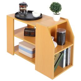 3 Tier Modern Bookshelf Storage Rack Sofa Side Table for Living Room Home Office Furniture