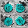 Canvas Wall Art Teal Rose Flower Painting, Canvas Prints Wall Artwork Pictures for Bedroom Bathroom Wall Home Decorations-4 Panels