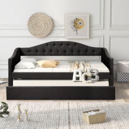 Upholstered Twin Size Daybed with Trundle