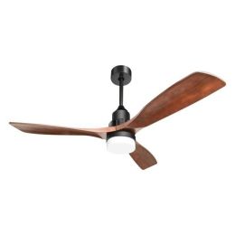 52 Inch Ceiling Fan with Lights and 6 Speed Remote Control, 3 Blades Ceiling Fan Indoor for Bedroom DC Motor