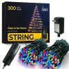 LinkedSparx LED Christmas Lights, 300 LED 78.5ft App-Controlled Smart Indoor String Lights with Green Wire, 5 Music Modes for Party Holiday Wedding De