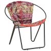 Circle Chair Multicolors Chindi Fabric