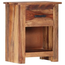 Nightstand 15.7"x11.8"x19.6" Solid Sheesham Wood