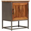 Bedside Cabinet Recycled Teak and Steel 15.7"x11.8"x19.7"