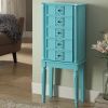 Tammy Jewelry Armoire in Light Blue  AL