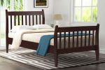 Wood Platform Bed Frame Mattress Foundation with Wood Slat Support, Twin (Espresso) RT