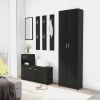 Hallway Wardrobe Black 21.65"x9.84"x74.41" Chipboard