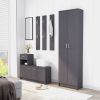 Hallway Wardrobe Gray 21.7"x9.8"x74.4" cm Chipboard