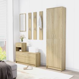 Hallway Wardrobe Sonoma Oak 21.7"x9.8"x74.4" Chipboard