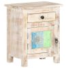 Bedside Cabinet 15.7"x11.8"x19.7" Rough Acacia Wood