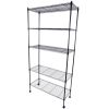 5-Layer Plastic Coated Iron Shelf with 1.5" Nylon Wheels Made with high-Grade Iron with Plastic Coating Tough and Durable Black RT