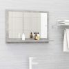 Bathroom Mirror Concrete Gray 23.6"x4.1"x14.6" Chipboard