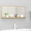 Bathroom Mirror Sonoma Oak 35.4"x4.1"x14.6" Chipboard