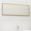 Bathroom Mirror Sonoma Oak 39.4"x0.6"x14.6" Chipboard