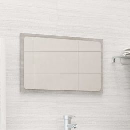 Bathroom Mirror Concrete Gray 23.6"x0.6"x14.6" Chipboard