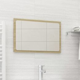 Bathroom Mirror Sonoma Oak 23.6"x0.6"x14.6" Chipboard