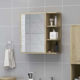 Bathroom Mirror Cabinet Sonoma Oak 24.6"x8.1"x25.2" Chipboard