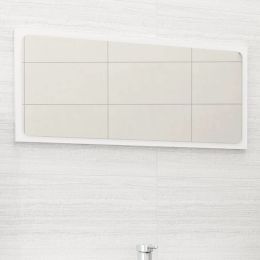 Bathroom Mirror White 31.5"x0.6"x14.6" Chipboard