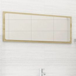 Bathroom Mirror Sonoma Oak 35.4"x0.6"x14.6" Chipboard