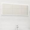 Bathroom Mirror White 39.4"x0.6"x14.6" Chipboard