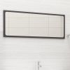 Bathroom Mirror Gray 35.4"x0.6"x14.6" Chipboard