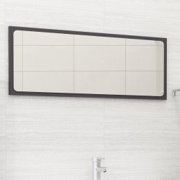 Bathroom Mirror Gray 35.4"x0.6"x14.6" Chipboard