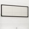 Bathroom Mirror Black 35.4"x0.6"x14.6" Chipboard