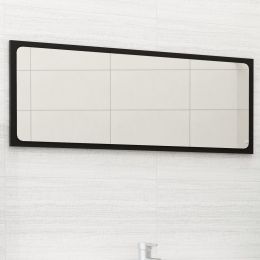 Bathroom Mirror Black 35.4"x0.6"x14.6" Chipboard