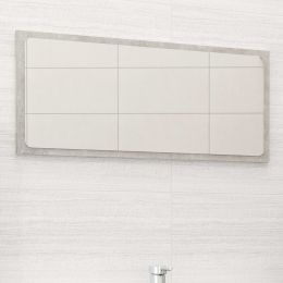 Bathroom Mirror Concrete Gray 31.5"x0.6"x14.6" Chipboard