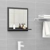 Bathroom Mirror Gray 15.7"x4.1"x14.6" Chipboard