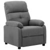 Recliner Chair Light Gray Fabric