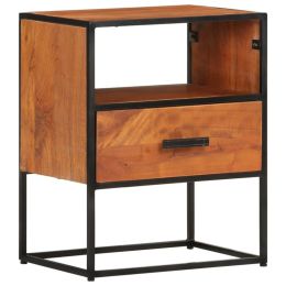 Bed Cabinet 15.7"x11.8"x19.7" Solid Acacia Wood