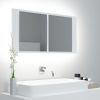 LED Bathroom Mirror Cabinet White 35.4"x4.7"x17.7"