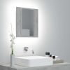 LED Bathroom Mirror Cabinet Concrete Gray 15.7"x4.7"x17.7"