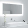 LED Bathroom Mirror White 39.4"x3.3"x14.6" Chipboard