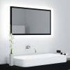 LED Bathroom Mirror Black 31.5"x3.3"x14.6" Chipboard