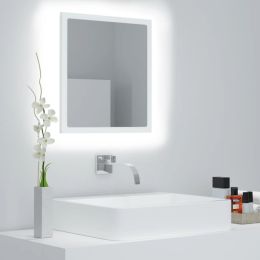 LED Bathroom Mirror White 15.7"x3.3"x14.6" Chipboard