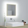 LED Bathroom Mirror Sonoma Oak 15.7"x3.3"x14.6" Chipboard