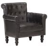 Armchair Black Real Goat Leather