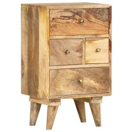 Bedside Cabinet 14.2"x11.8"x23.6" Solid Mango Wood