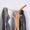 Living Room Bamboo Coat Rack with Storage Rack