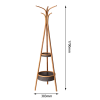 Living Room Bamboo Coat Rack with Storage Rack