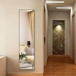 47x12 inch Full Length Mirror with Hanging Hooks for Door Wall Mounted Decoration Floor Dressing Mirror Full Body Mirror for Bedroom Living Room Bathr