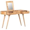 Dressing Table with Mirror 44.1"x17.7"x30" Solid Acacia Wood