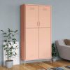 Wardrobe Pink 35.4"x19.7"x70.9" Steel