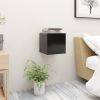 Bedside Cabinet Black 12"x11.8"x11.8" Chipboard